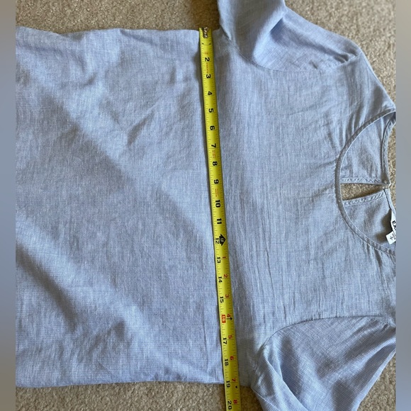 Express Blue And White Striped Bell Sleeve Blouse- Size S - Picture 13 of 14